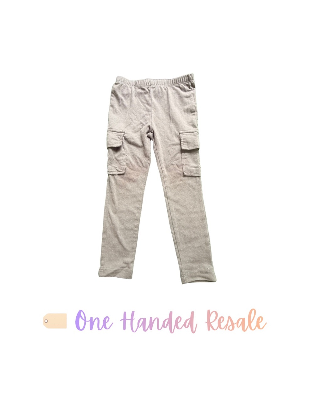 🌿 Kids Headquarters Light Green Cargo Knit Leggings Pants 3T
